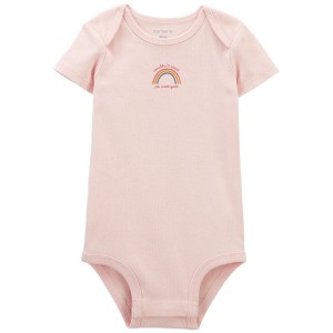 Pink Baby Preemie Rainbow Bodysuit