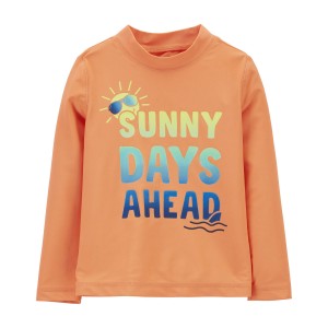 Orange Toddler Sun Rays Rashguard