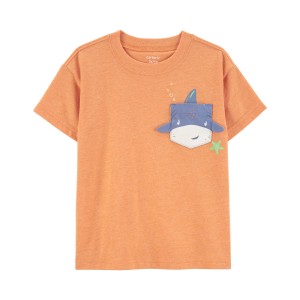 Orange Baby Shark Graphic Tee