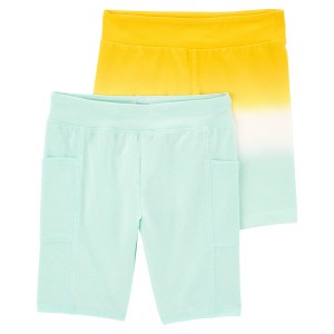 Blue/Yellow Kid 2-Pack Bike Shorts