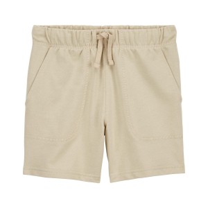 Khaki Kid Pull-On Cotton Shorts