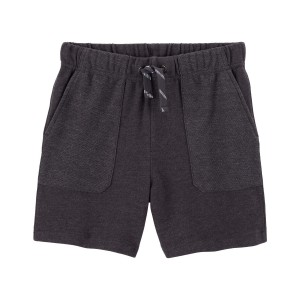 Grey Kid Pull-On Reverse Pockets French Terry Shorts