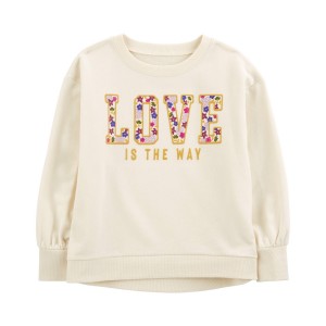 Ivory Kid Love Is The Way Sweatshirt