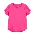 Pink Kid Active Jersey Top In BeCool Fabric