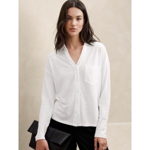 Linen-Blend Shirt