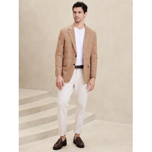 Tailored-Fit Linen-Blend Jacket
