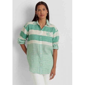 Striped Oversize Linen Shirt
