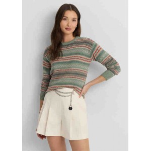 Fair Isle Cotton Blend Sweater