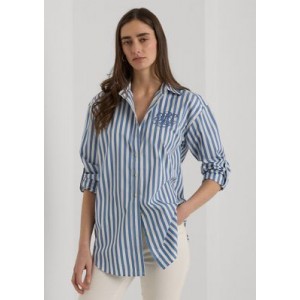 Oversize Striped Cotton Broadcloth Shirt