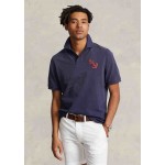 Classic Fit Mesh Graphic Polo Shirt