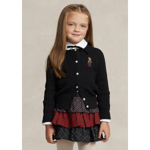 Girls 2-6x Polo Bear Mini Cable Cotton Cardigan