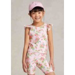 Girls 4-6x Floral Performance Jersey Top