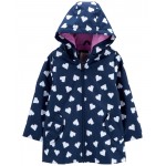Navy Toddler Heart Color-Changing Rain Jacket