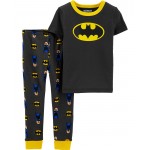 Heather Toddler 2-Piece Batman 100% Snug Fit Cotton Pajamas