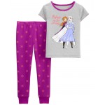 Purple Toddler 2-Piece Frozen 100% Snug Fit Cotton Pajamas