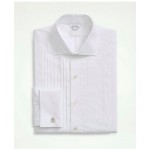 Stretch Cotton Broadcloth English Collar, 10-Pleat Tuxedo Shirt