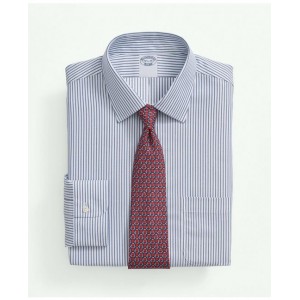 Brooks Brothers Explorer Collection Non-Iron Twill Ainsley Collar, Stripe Dress Shirt