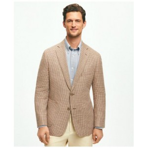 Classic Fit 1818 Houndstooth Sport Coat In Linen-Wool Blend