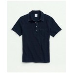 Vintage Pique Indigo Short-Sleeve Polo Shirt