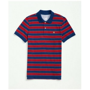 Supima Cotton Multi-Stripe Polo Shirt