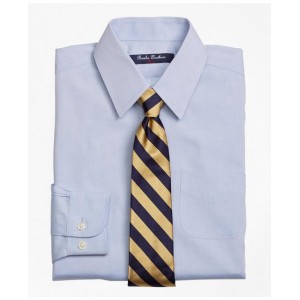 Boys Non-Iron Supima Pinpoint Cotton Forward Point Dress Shirt