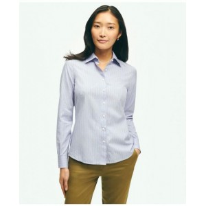 Fitted Non-Iron Stretch Supima Cotton Dobby Dress Shirt