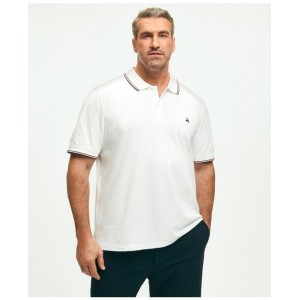 Big & Tall Vintage-Inspired Supima Cotton Short-Sleeve Tennis Polo Shirt