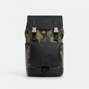 track backpack in signature canvas with camo print