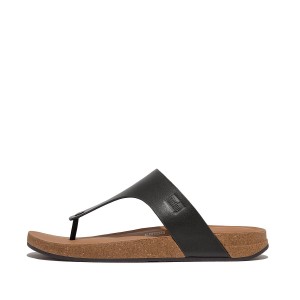 Mens Leather Toe-Post Sandals