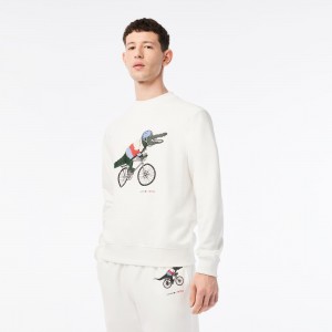 Men's Lacoste x Netflix Organic Cotton Fleece Print Sweatshirt