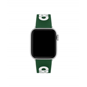 Unisex Croc Print Green Silicone Apple Watch Strap