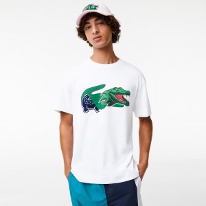 Mens Relaxed Fit Oversized Crocodile T-Shirt