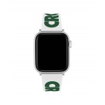 Unisex Croc Print White Silicone Apple Watch Strap