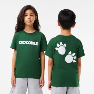 Kids Croc Print Cotton T-Shirt