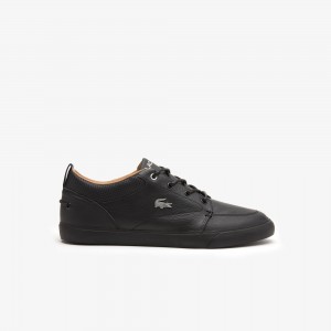 Mens Bayliss Leather Perforated Collar Sneakers