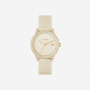 Womens Lacoste.12.12 Go 3 Hands Champagne Silicone Watch