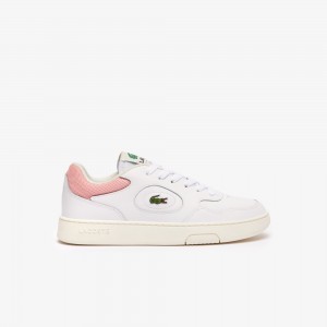 Womens Lineset Contrasted Leather Sneakers