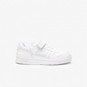 Womens T-Clip Velcro Leather Sneakers