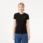Women's Slim Fit Ribbed Cotton T-Shirt
