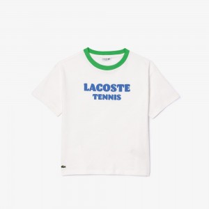 Kids Croc Print Cotton Jersey T-Shirt
