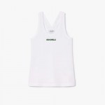 Womens Embroidered Pique Tank Top