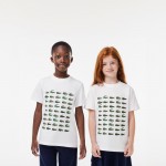 Kids Crocodile Print Cotton T-Shirt