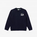Kids Crocodile Branding Cotton Fleece Sweatshirt