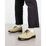 Dr Martens 1461 3 eye shoes in pale olive suede