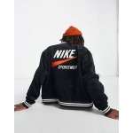 Nike Trend bomber jacket with back logo in black