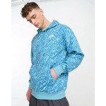 The North Face Essential oversized hoodie in blue marble print Exclusive at ASOS