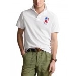 Classic Fit Embroidered Mesh Polo Shirt