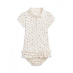 Girls Floral Soft Cotton Polo Dress & Bloomer - Baby
