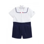 Boys Cotton Sailor Shirt & Linen Short Set - Baby