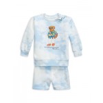 Boys Polo Bear Fleece Sweatshirt & Shorts Set - Baby